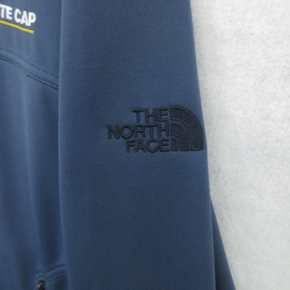 The North Face Windwall Jacket Mens Large Blue Softshell Zip White Cap NF0A3LGX